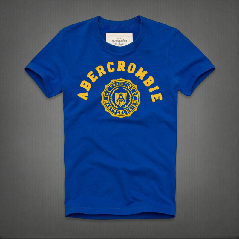 Abercrombie Fitch Hombres De Cuello Redondo Corto Remera AF5135